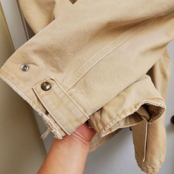 🤩Rare vintage CARHARTT flannel fleece lined canvas jacket size mens XL - Picture 5 of 8